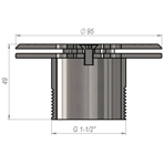      Aquaviva .95 , 1,5'' AISI-304, (01.010)