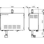   Tylo Steam Commercial 12  3x400V+N, 1/3x230V